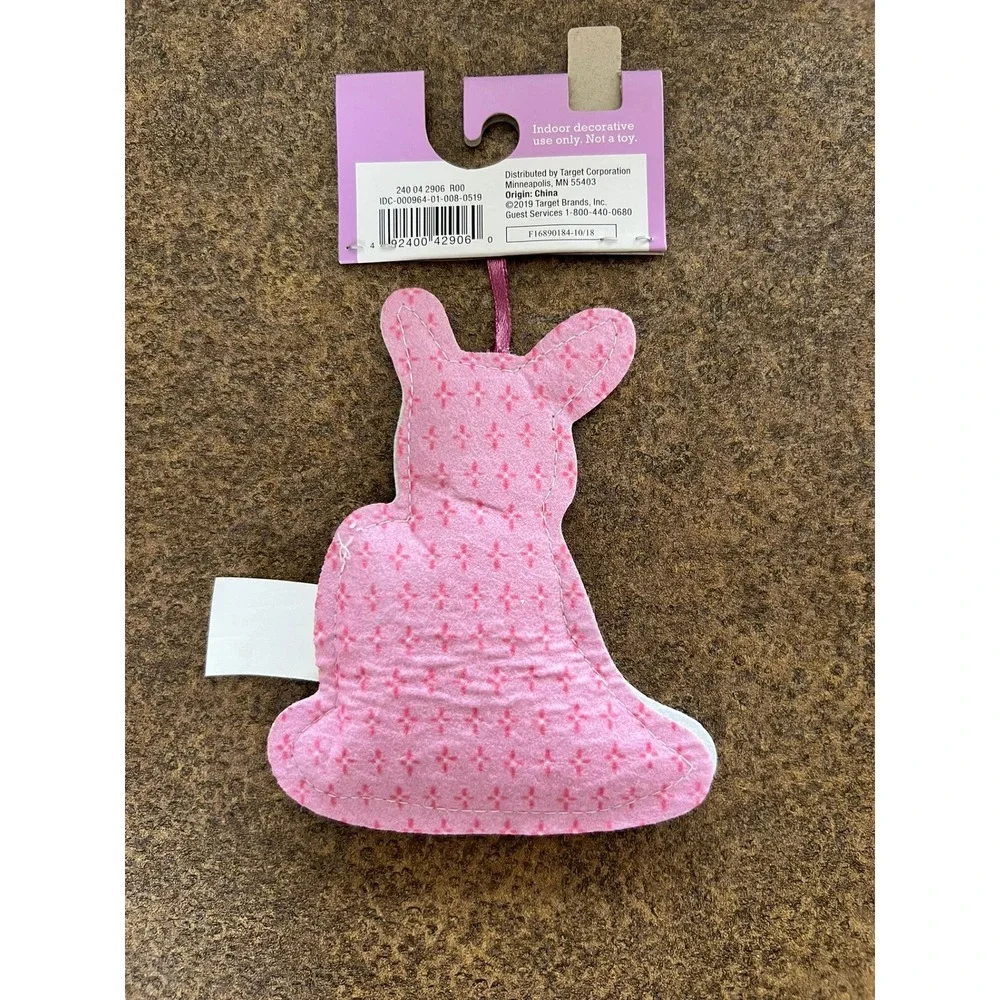 Spritz Monogram Letter N Easter Bunny Ornament Pink Purple Brand New Tag